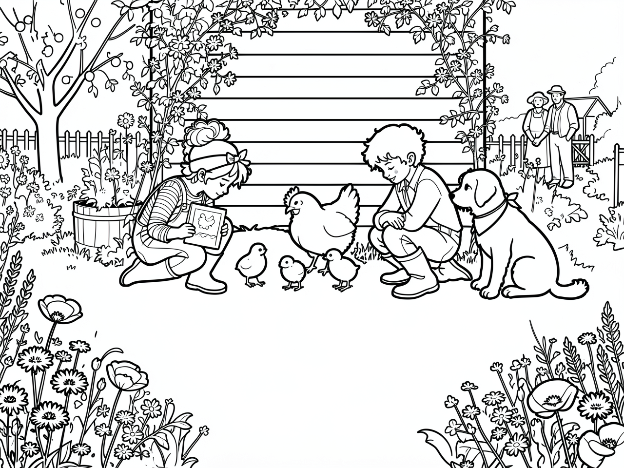 kleurplaat-64-Kipjes_nest-dl5-De eerste stapjes