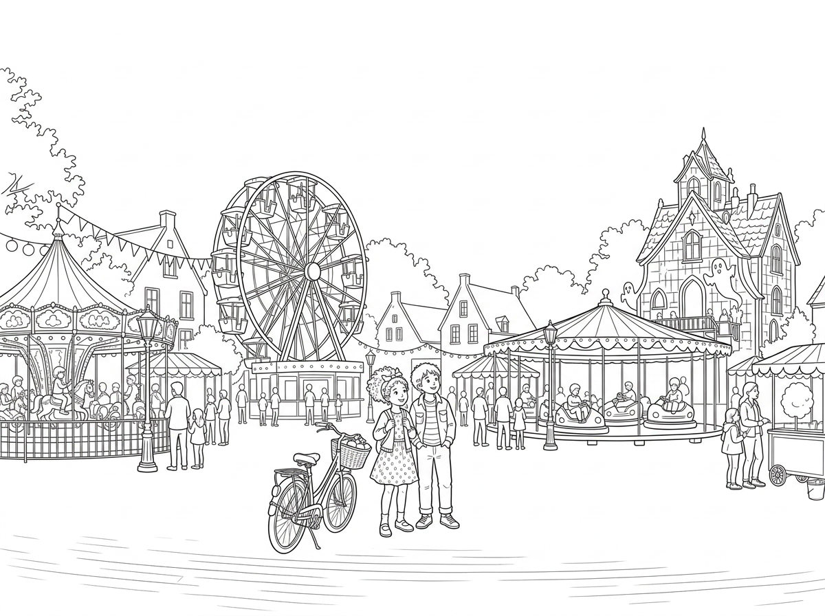 kleurplaat-58-Krieltje_en_Kluitje_gaan_naar_de_kermis-ps